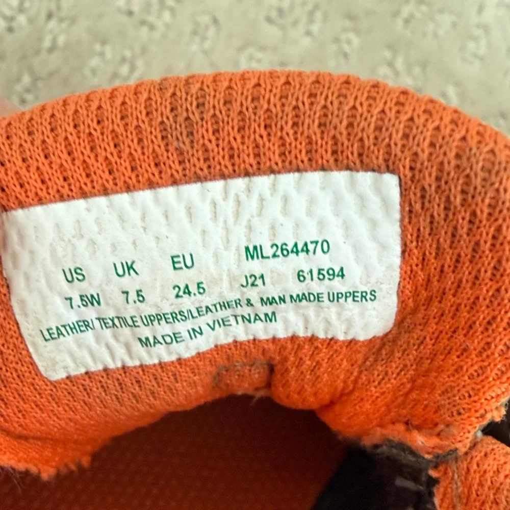 Merrell Gray and Orange Kids' Hook-and-Loop Active Sneakers